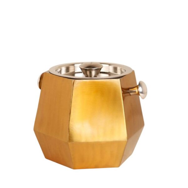 ظرف یخ درب دار استیل طلایی آسا