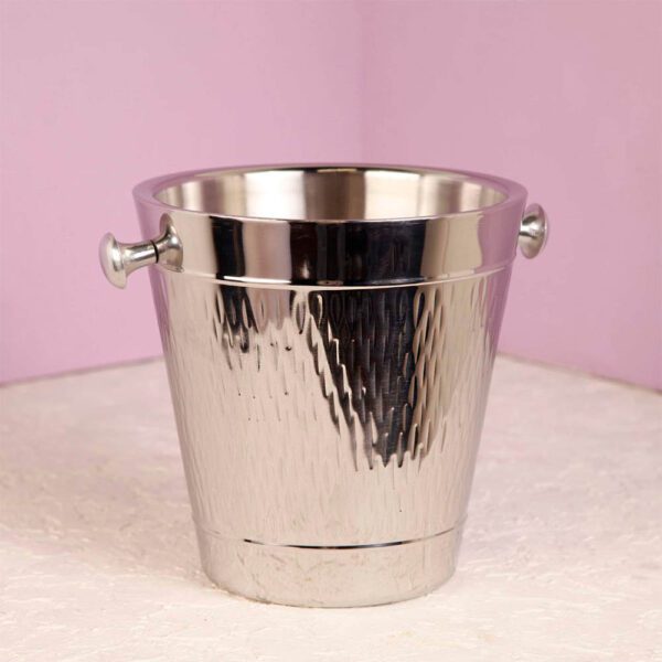 ظرف یخ استیل نقره‌ای آسا