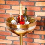 ظرف یخ کنار سالنی استیل طلایی آسا