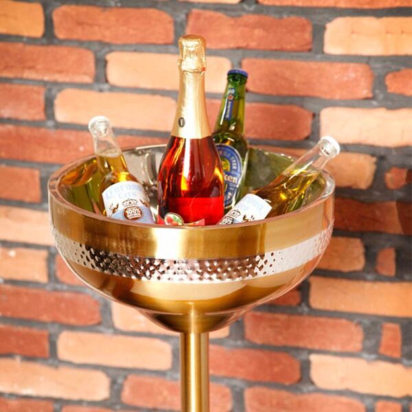 ظرف یخ کنار سالنی استیل طلایی آسا