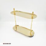 استند نظم دهنده لوازم آرایشی و عطر دو طبقه نووا طلایی 2