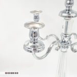 سرشمع شمعدان ۵ شعله نقره ای