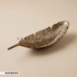 کشکول آلومینیومی طرح برگ مدل Palm Leaf طلایی تیره