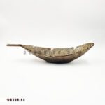 کشکول آلومینیومی طرح برگ مدل Palm Leaf طلایی تیره نمای روبرو