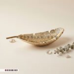 کشکول آلومینیومی طرح برگ مدل Palm Leaf طلایی