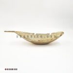کشکول آلومینیومی طرح برگ مدل Palm Leaf طلایی نمای روبرو