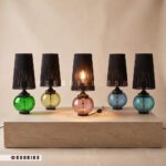 آباژور رومیزی کانسو در 5 رنگ با کلاهنگ بلند نخی