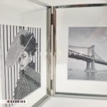 قاب عکس رومیزی فلزی نقره‌ای کتابی سایز 16 در 21 نمای نزدیک