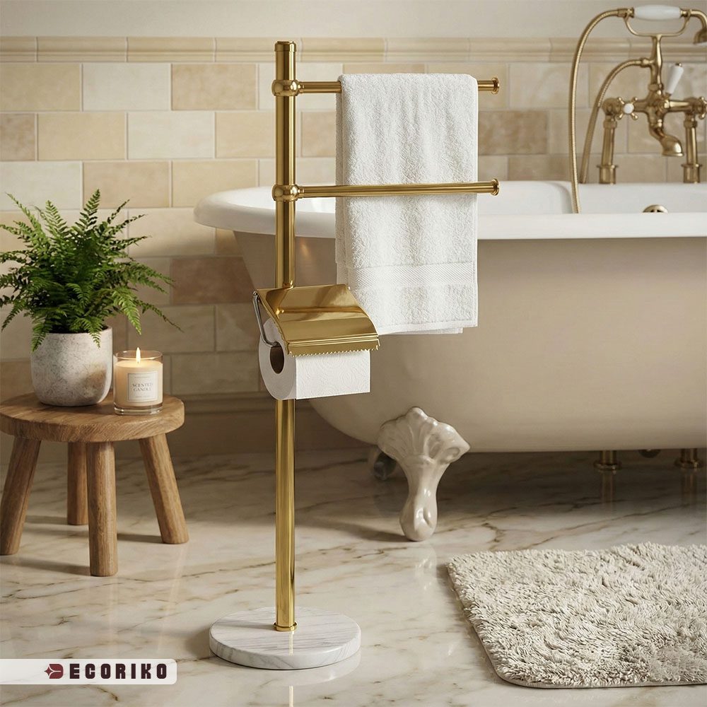 استند دو منظوره حمام و دستشویی ضد زنگ و مقاوم در برابر رطوبت