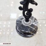 جزییات پایه شمعدان 5 شعله نقره‌ای مدل فرشته