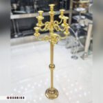 شمعدان ایستاده طلایی ۹ شعله مدل سیلوین مناسب جهیزیه و دکوراسیون