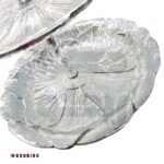 شیرینی خوری دو طبقه مدل لوتوس نقره‌ای 3