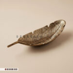 کشکول آلومینیومی طرح برگ مدل Palm Leaf طلایی تیره